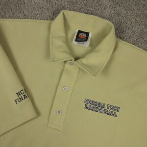 Vintage Georgia Tech Yellow Jackets Polo Shirt Mens XL Basketball NCAA Finalist
